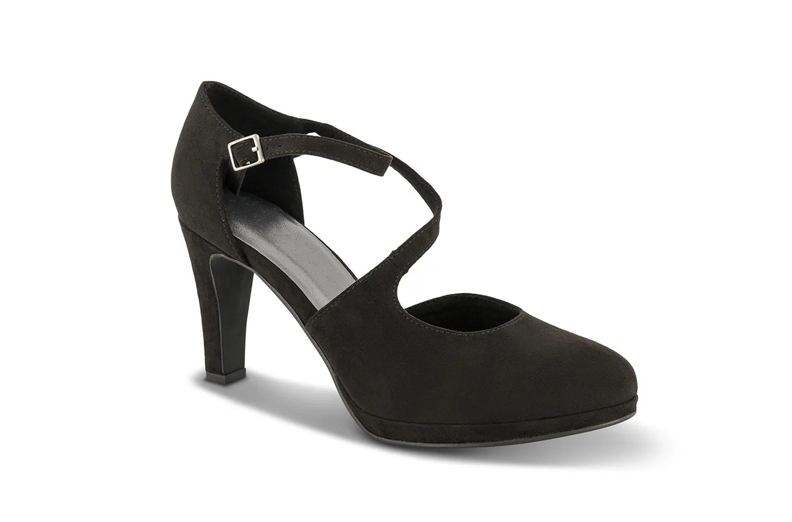 The heel cut out onto pure white with a soft natural shadow